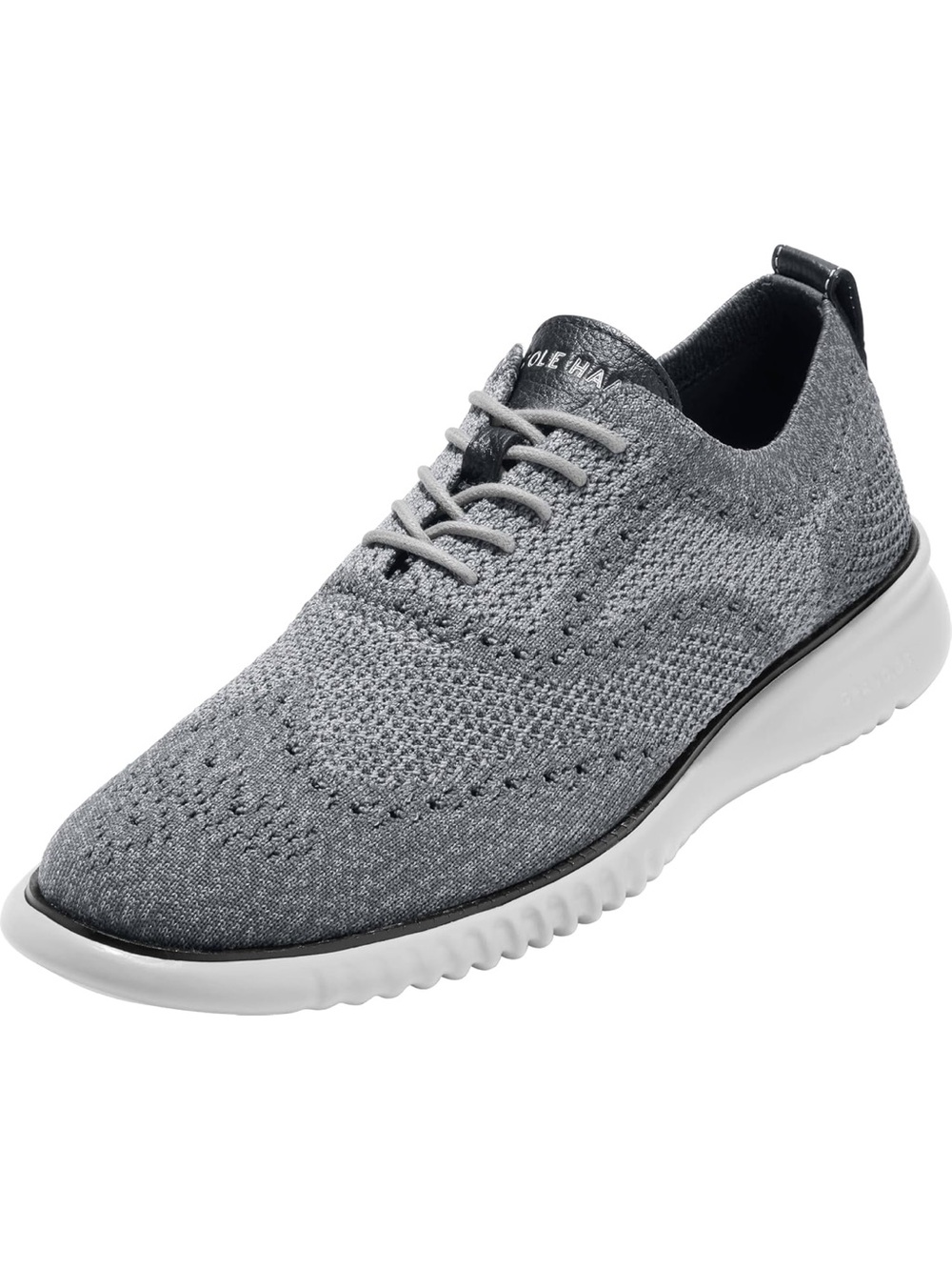 Cole Haan Men’s Gray Knit Lace-Up Sneaker